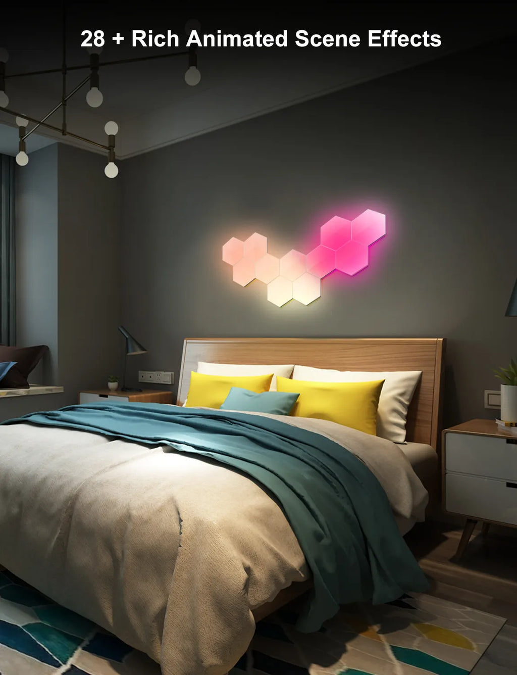 LumenRig RGB Hexagon Wall Panels — Touch & Music Sync