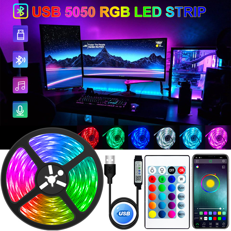 LumenRig RGB LED Strip Lights — Music Sync, 16M Colors