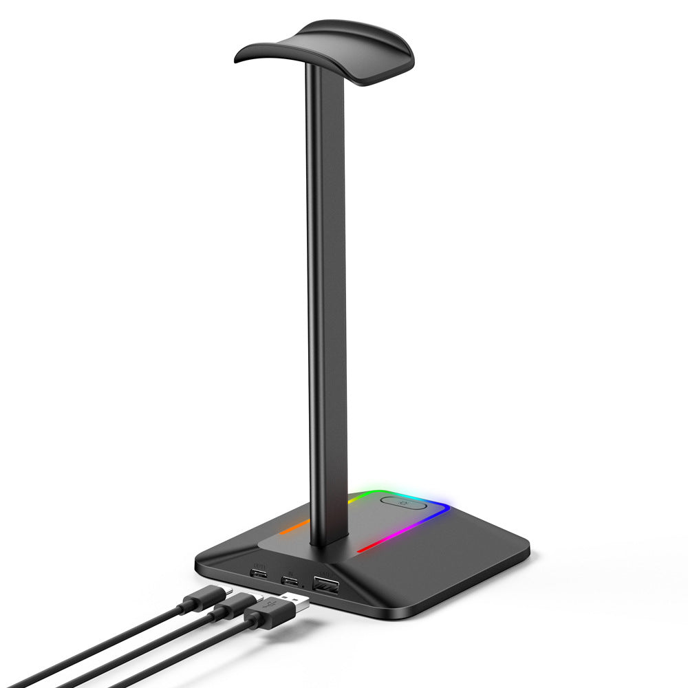 LumenRig RGB Headset Stand — Dual USB Hub