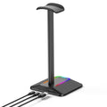 LumenRig RGB Headset Stand — Dual USB Hub