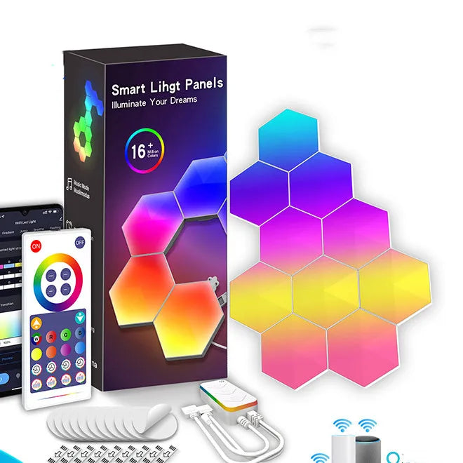 LumenRig RGB Hexagon Wall Panels — Touch & Music Sync